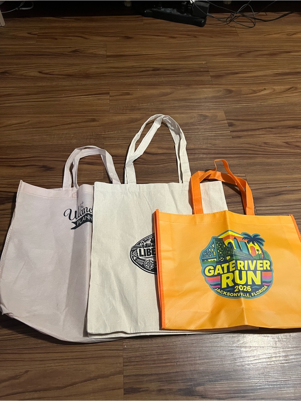& Other Stories Orange Gate River Run Tote with Graphic